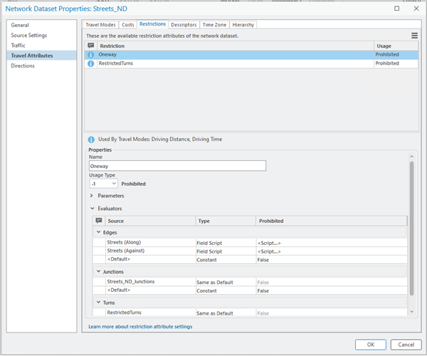 Restrictions tab Restrictions tab