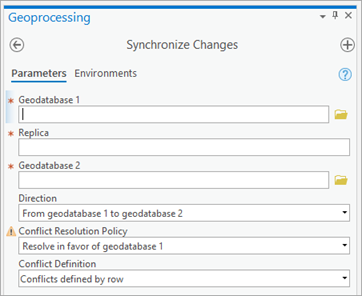 Synchronize Changes geoprocessing tool Synchronize Changes geoprocessing tool