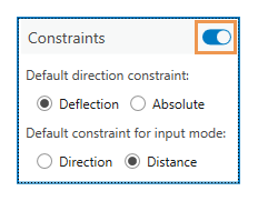Constraints toggle button Constraints toggle button
