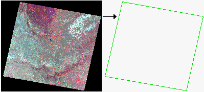 A raster dataset footprint A raster dataset footprint