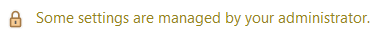 Authentication settings managed by an administrator Authentication settings managed by an administrator