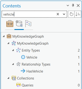 Search for specific entity and relationship types by name in the Contents pane. Search for specific entity and relationship types by name in the Contents pane.