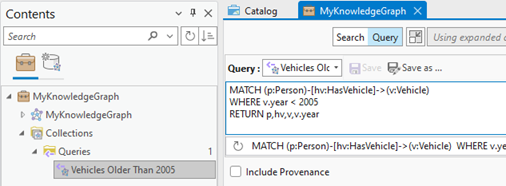 The saved query is automatically selected in the Query drop-down list. The saved query is automatically selected in the Query drop-down list.