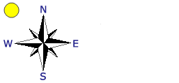 Sun azimuth at 315 degrees Sun azimuth at 315 degrees