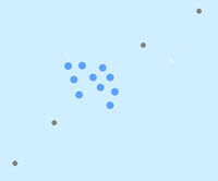 All features returned by the Find Dwell Locations tool All features returned by the Find Dwell Locations tool