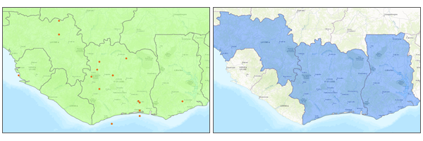 Polygons returned with point features Polygons returned with point features