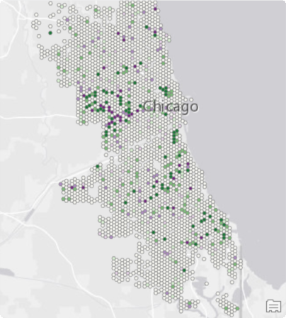 Output of the Trends display theme in the Visualize Space Time Cube in 2D tool Output of the Trends display theme in the Visualize Space Time Cube in 2D tool