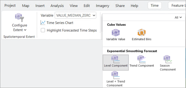 The Exponential Smoothing Forecast section in the Theme gallery The Exponential Smoothing Forecast section in the Theme gallery