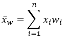 Weighted mean formula Weighted mean formula