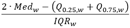 Weighted quantile imbalance formula Weighted quantile imbalance formula