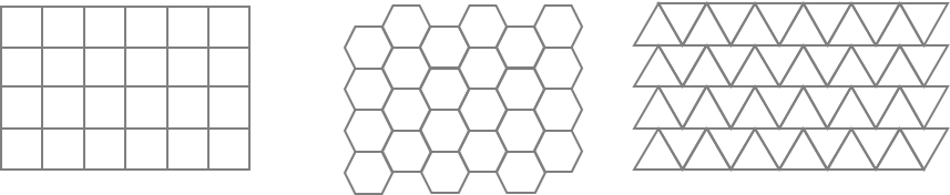 Tessellations of squares, hexagons, and triangles Tessellations of squares, hexagons, and triangles