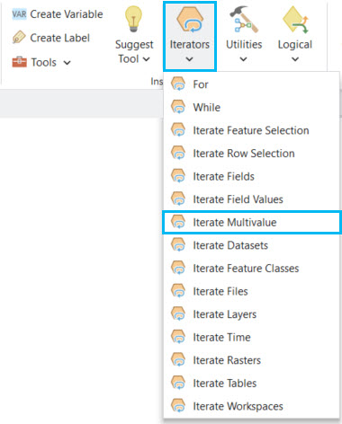 Adding the Iterate Multivalue tool Adding the Iterate Multivalue tool