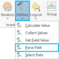 Adding the Parse Path tool Adding the Parse Path tool