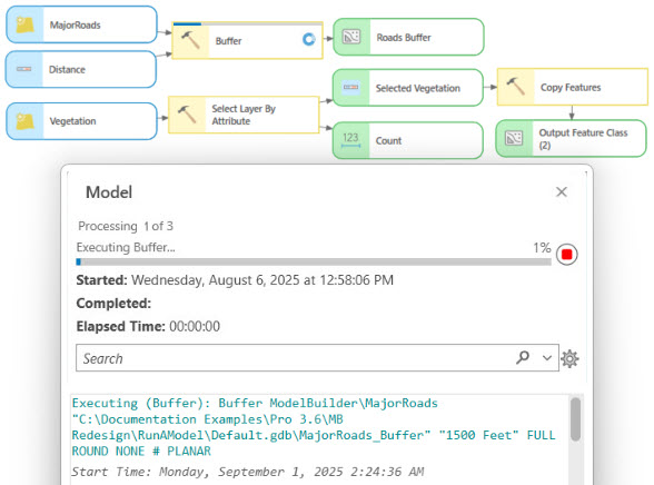 Model running Model running