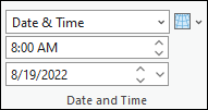 Date and Time section Date and Time section