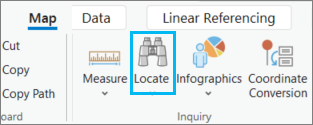 Locate button in the Inquiry group Locate button in the Inquiry group
