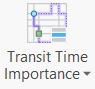 The blue bar in the middle indicates that the transit time importance property is set to medium. The blue bar in the middle indicates that the transit time importance property is set to medium.