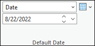 Default Date section Default Date section