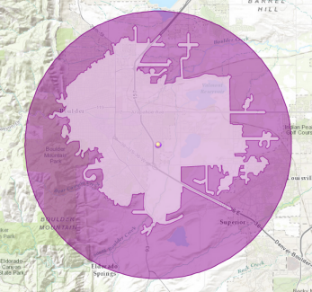 Service area versus a buffer Service area versus a buffer
