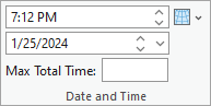 Date and Time section Date and Time section