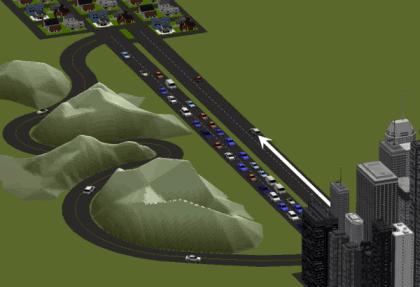 A quickest route against traffic A quickest route against traffic