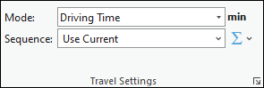 Travel Settings section Travel Settings section