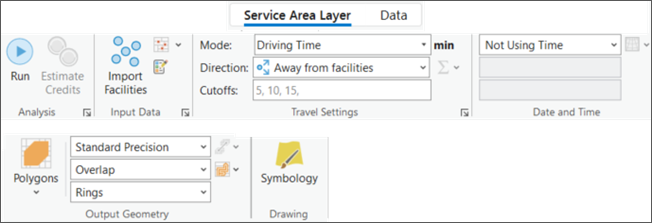 Service Area ribbon Service Area ribbon