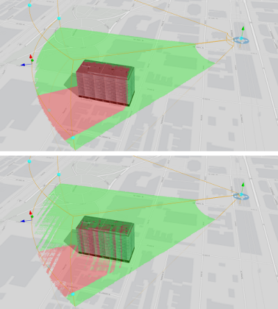 Viewshed accuracy comparison for distance ratio Viewshed accuracy comparison for distance ratio