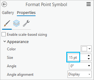 2D symbol display units are used in the Symbology pane. 2D symbol display units are used in the Symbology pane.