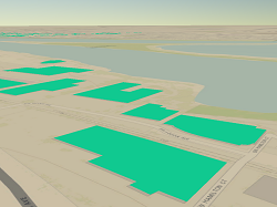 Building footprints on the ground Building footprints on the ground