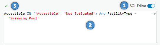 The SQL Editor mode of the query builder The SQL Editor mode of the query builder