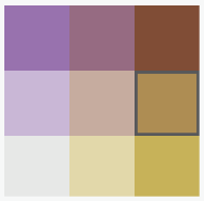 Purple-Brown-Yellow bivariate color scheme Purple-Brown-Yellow bivariate color scheme