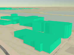 Building footprints extruded Building footprints extruded