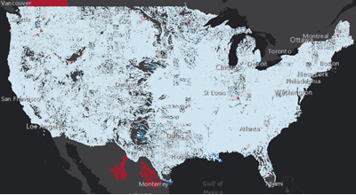 A map of a detailed hydrology dataset A map of a detailed hydrology dataset