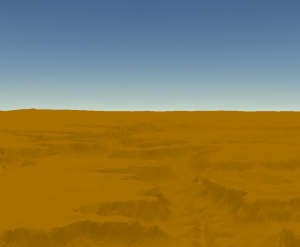 Ground surface with a color and shaded relative to the scene's light position Ground surface with a color and shaded relative to the scene's light position