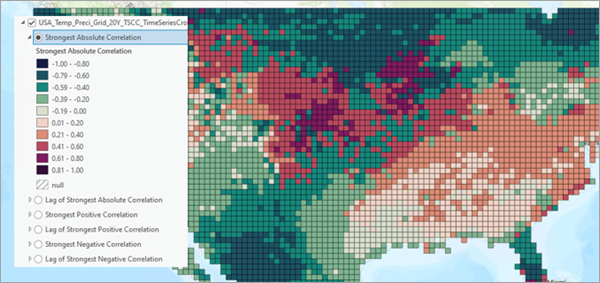 Strongest absolute correlation layer