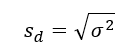 Equation for standard deviation