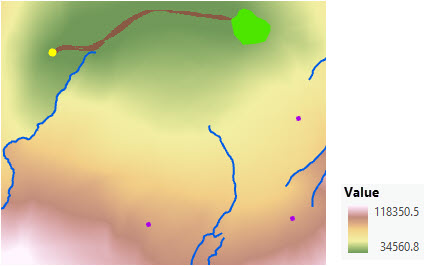 Map of the final corridor output after the threshold is applied