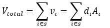 Equation for total volume calculation