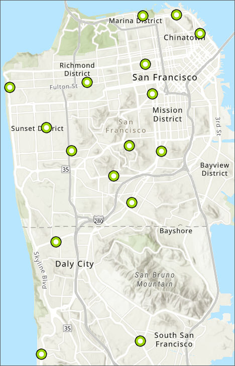 Candidate stores loaded as facilities