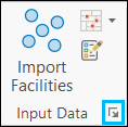 Launch Location Settings Properties button in the Input Data section