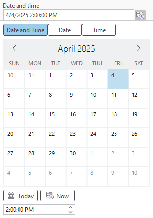 Default Date control