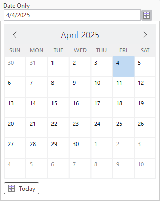 Date only control