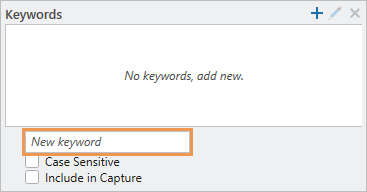 Keyword text box on the Custom Attribute File dialog box