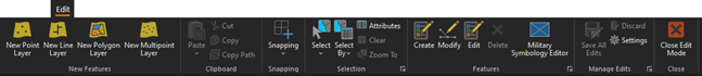 Edit tab with default tools.