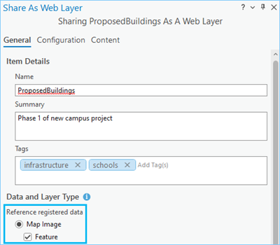 Choose Map Image and Feature under Reference registered data to publish branch versioned data.