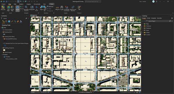 ArcGIS AllSource project with map view open