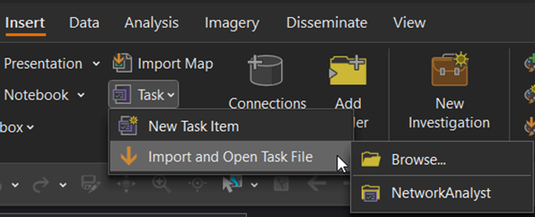 Import and open a task file