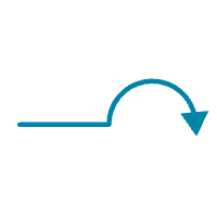 An example of the Segment Then Half Circle rule option