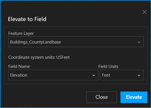 Elevate to field user interface.